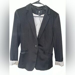 H&M Black Women’s Blazer with Pin Stripe Inside